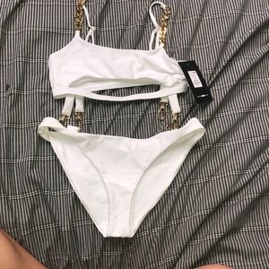 White two piece swimsuit